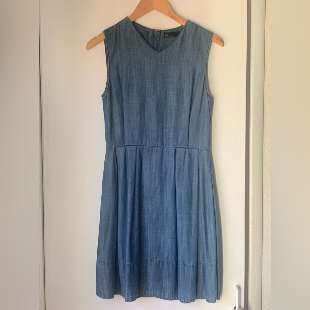 Chambray Dress with Pockets